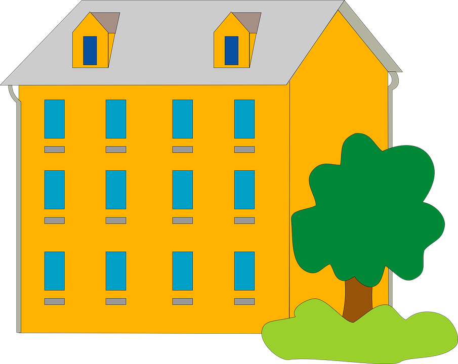 Colorful Apartment Building Illustration