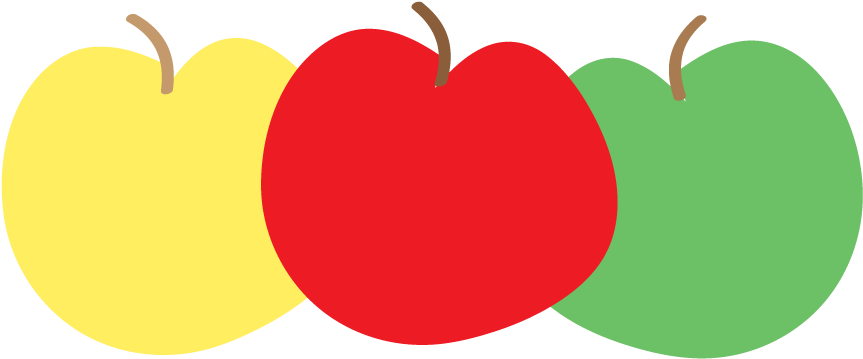 Colorful Apple Trio