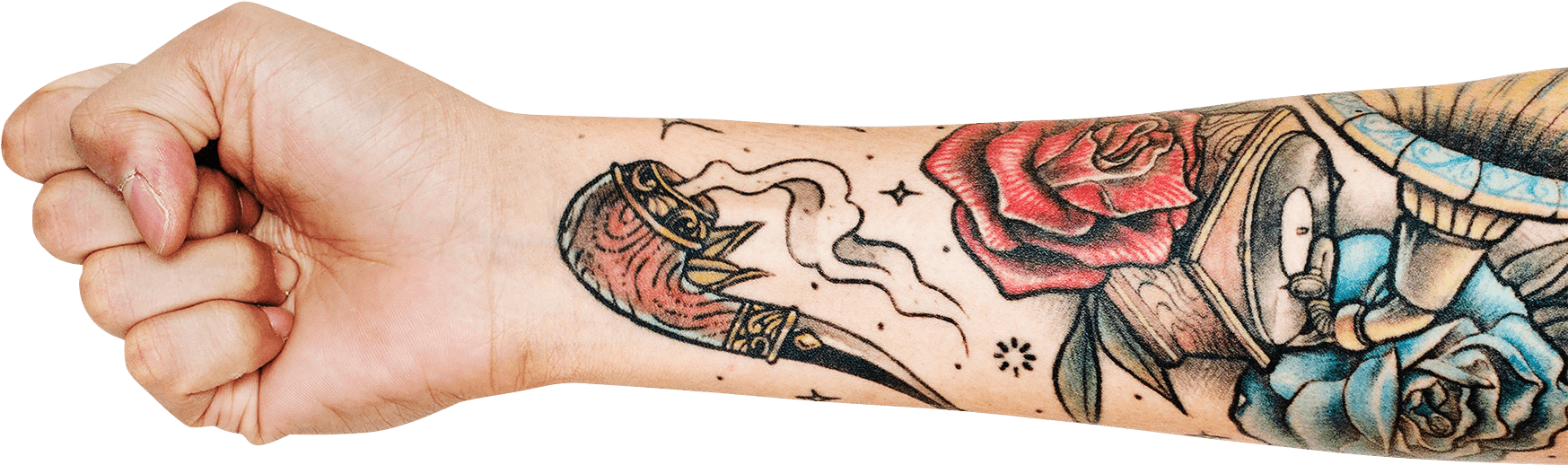 Colorful Arm Tattoo Artwork