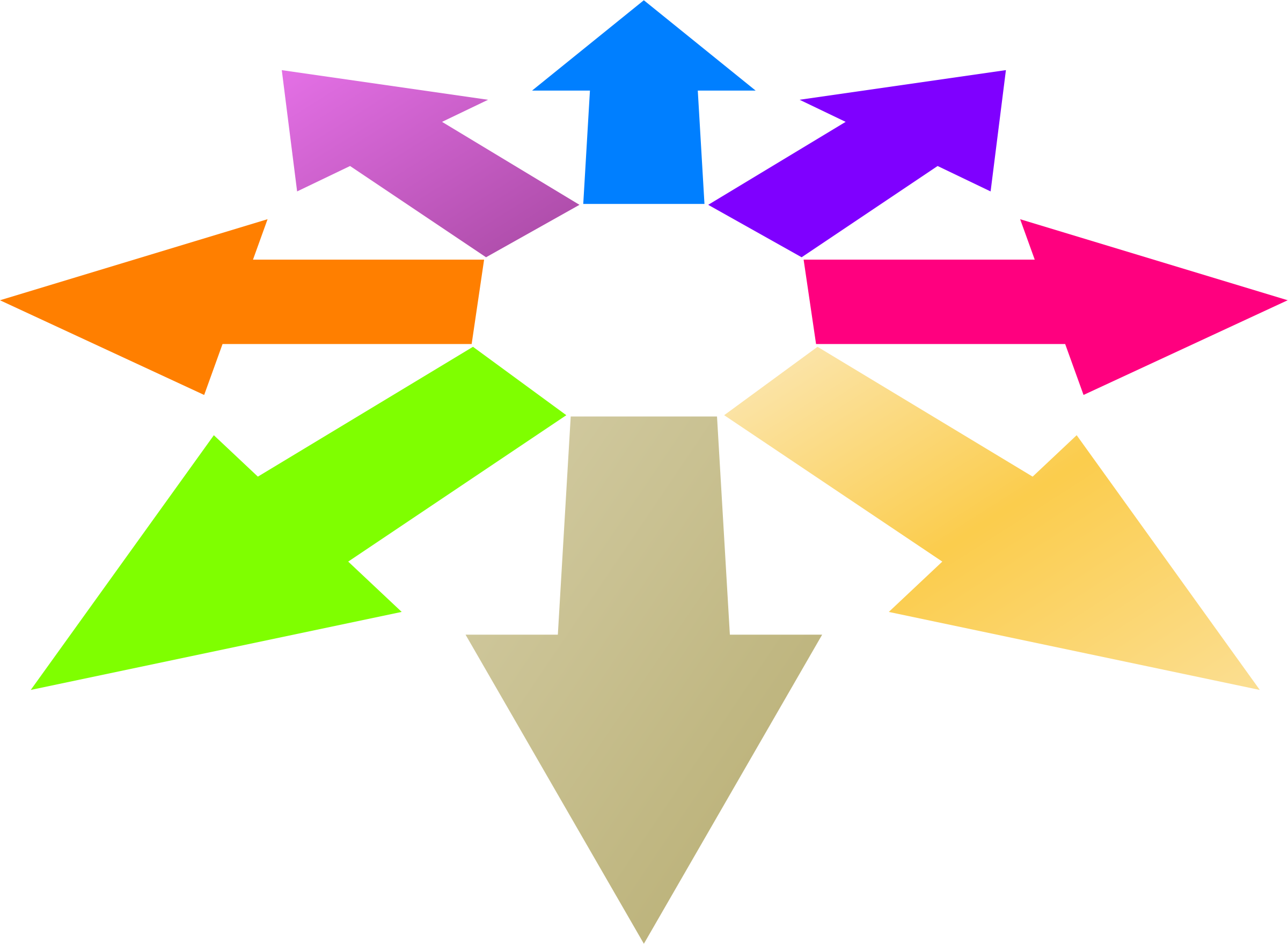 Colorful Arrows Pointing Outward