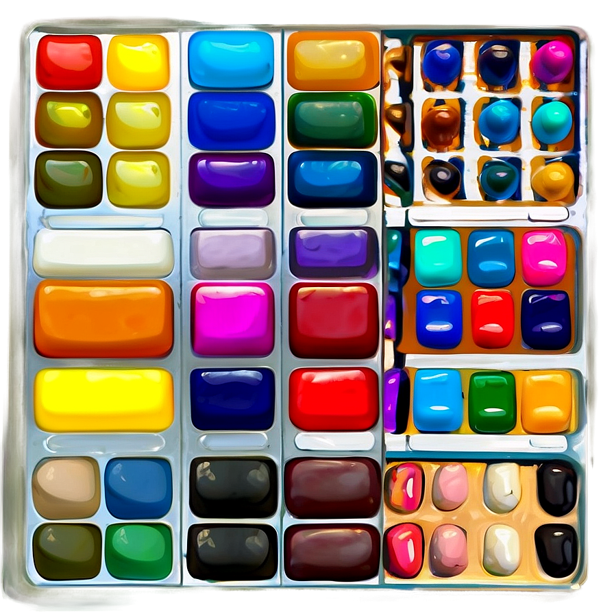 Colorful Art Palette Png Icg