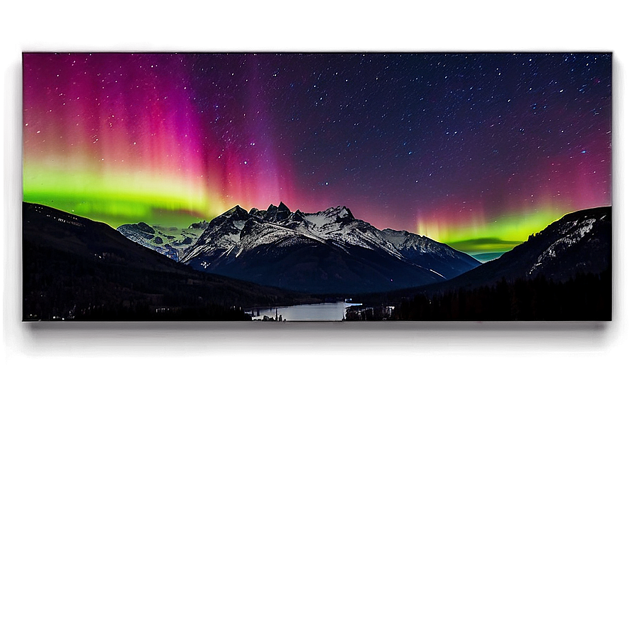 Colorful Aurora Over Mountains Png 06202024