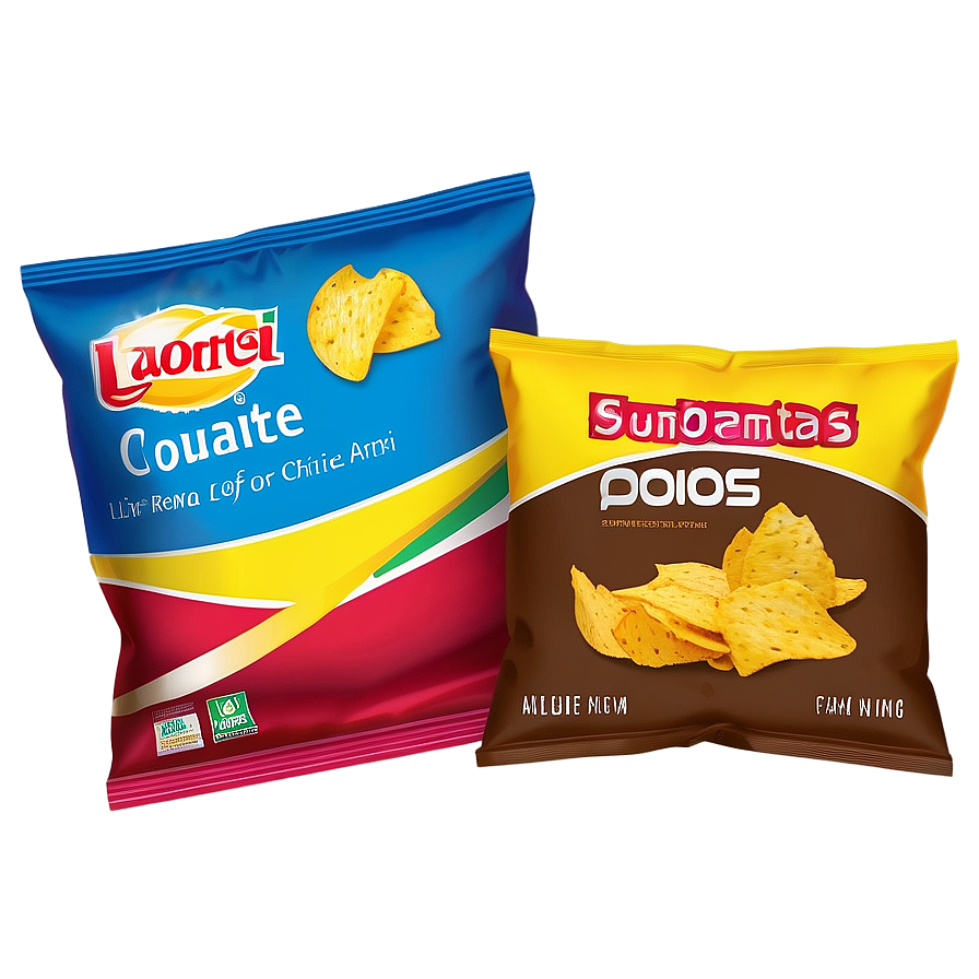 Colorful Bag Of Chips Png Xlc