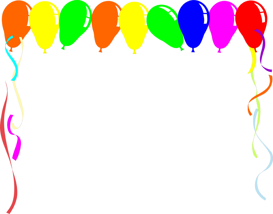 Colorful Balloon Border Clipart