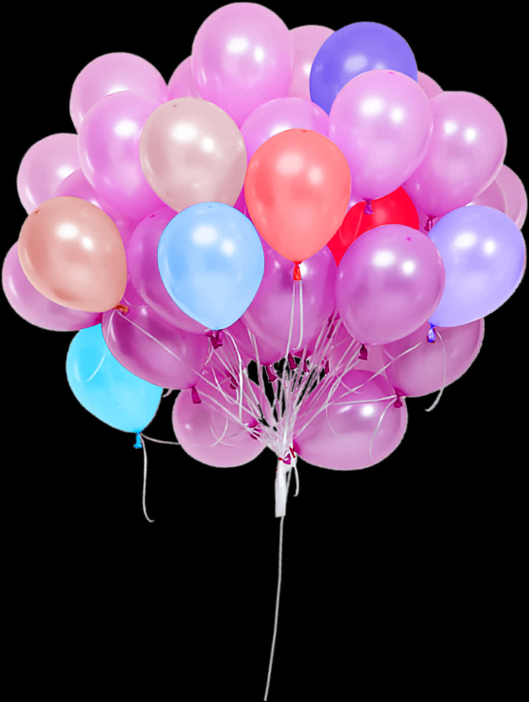 Colorful Balloons Bunch Transparent Background