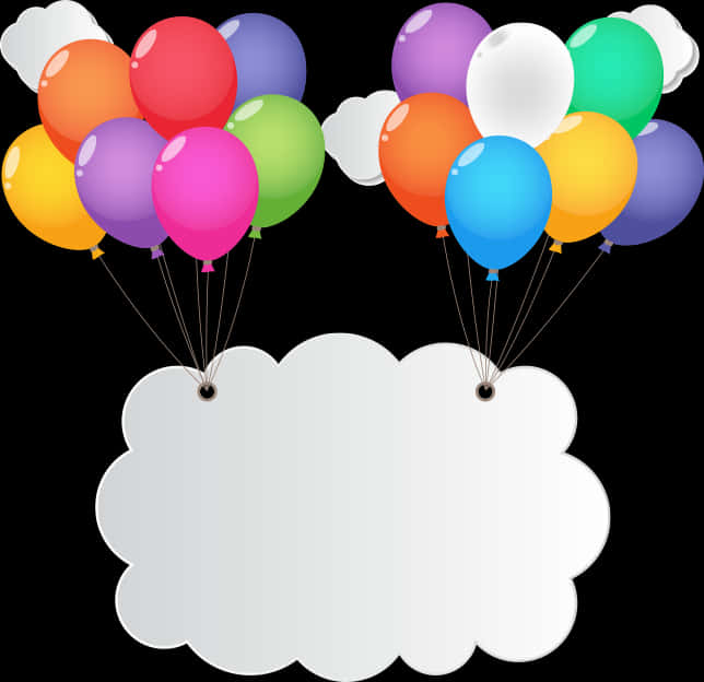 Colorful Balloons Transparent Background