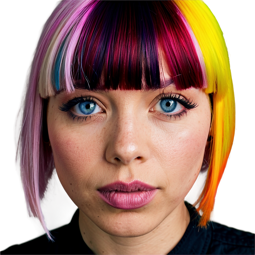 Colorful Bangs Trends Png 94