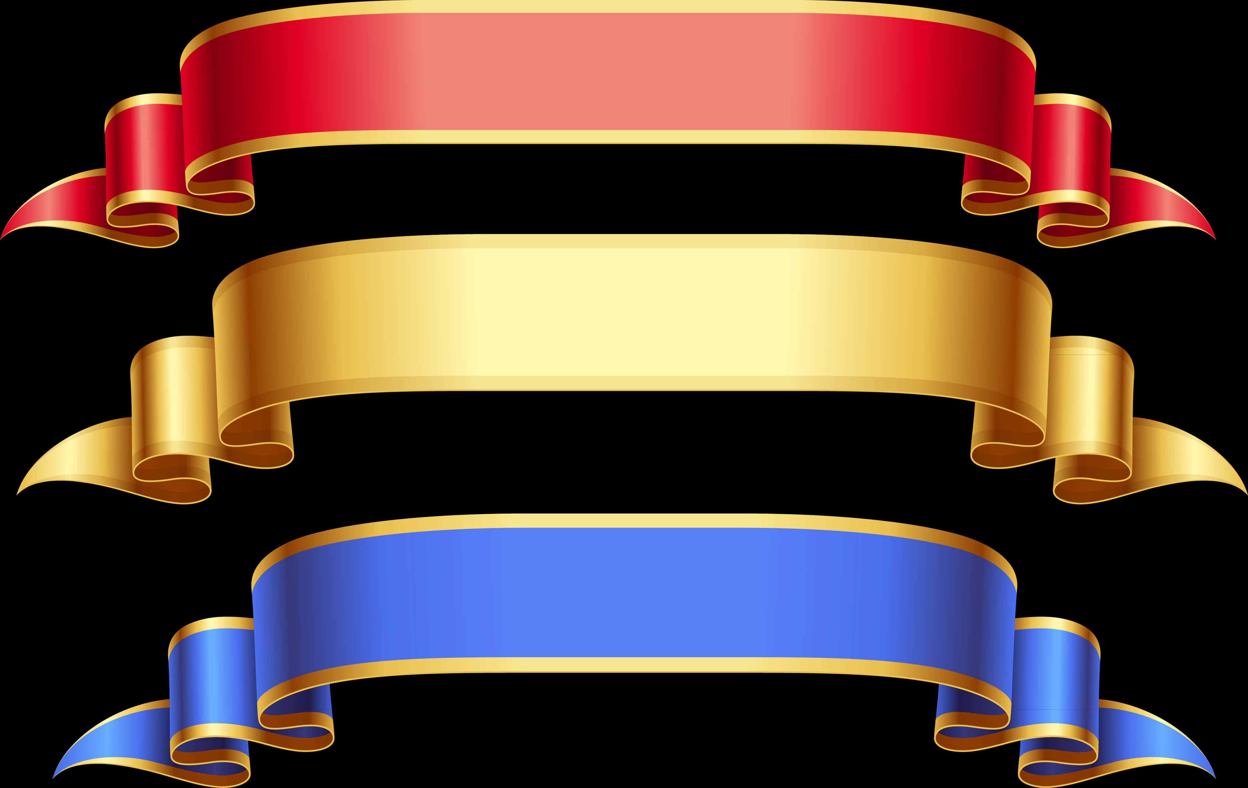 Colorful Banner Ribbons Vector