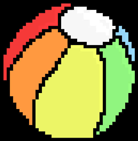 Colorful Beach Ball Pixel Art