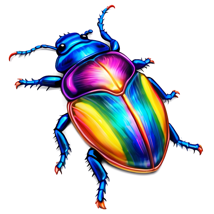 Colorful Beetle Artwork Png Kxt