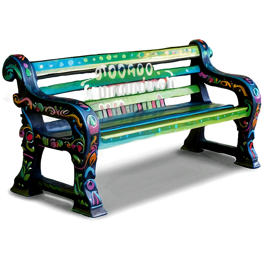 Colorful Bench Png Pjq