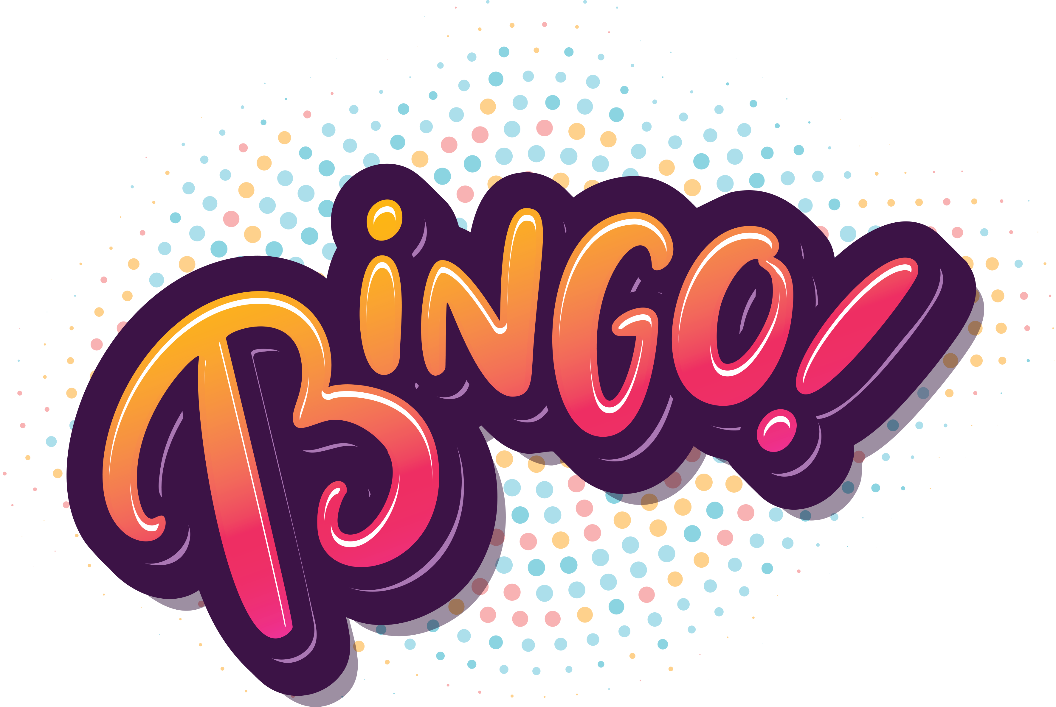 Colorful Bingo Word Art