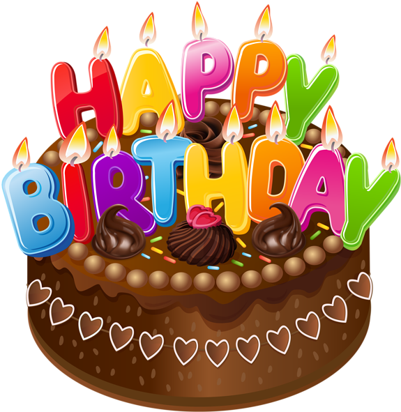 Colorful Birthday Cake Candles Logo