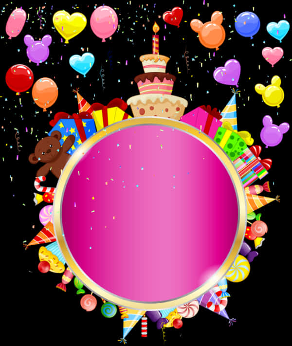Colorful Birthday Frame Template