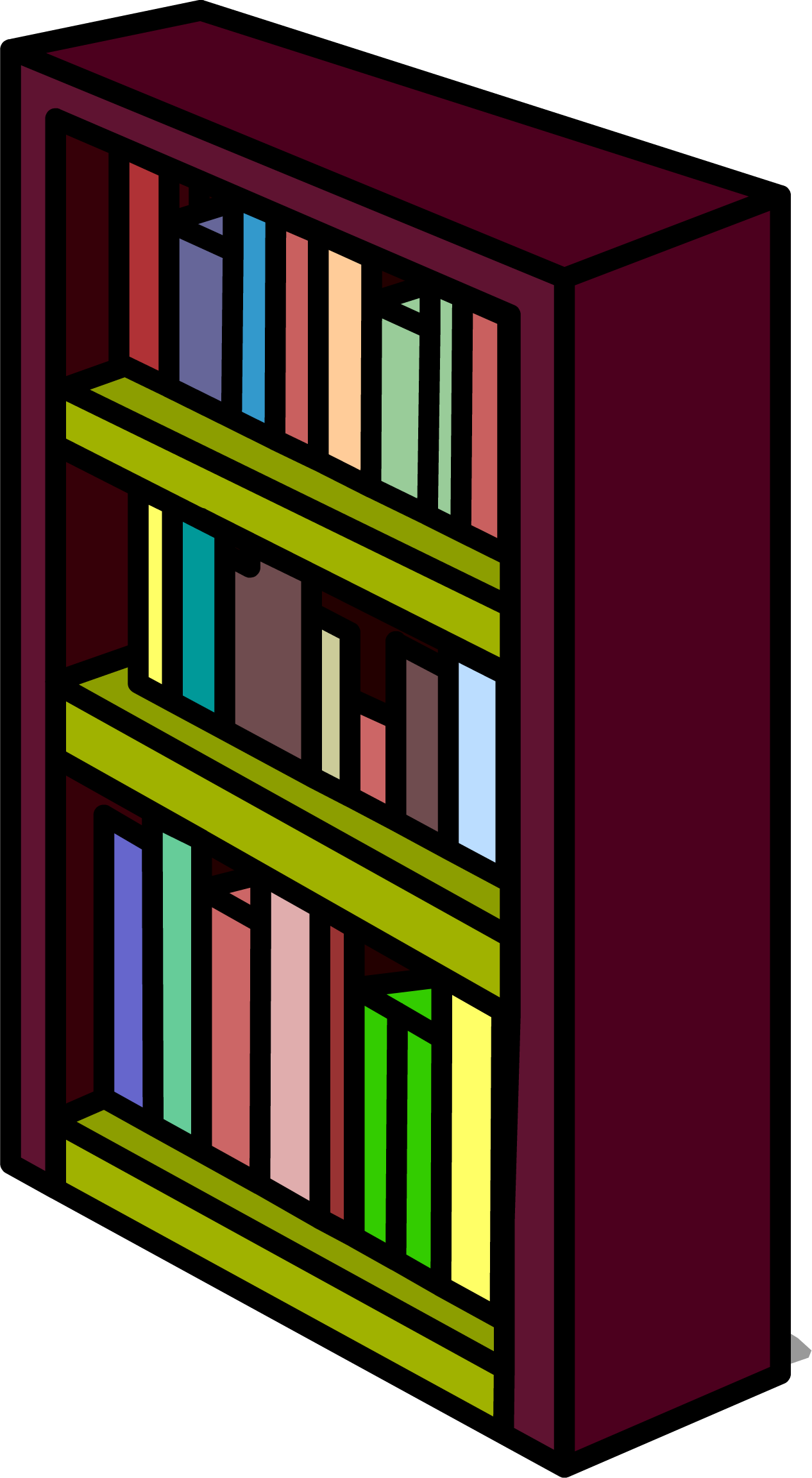 Colorful Bookshelf Vector