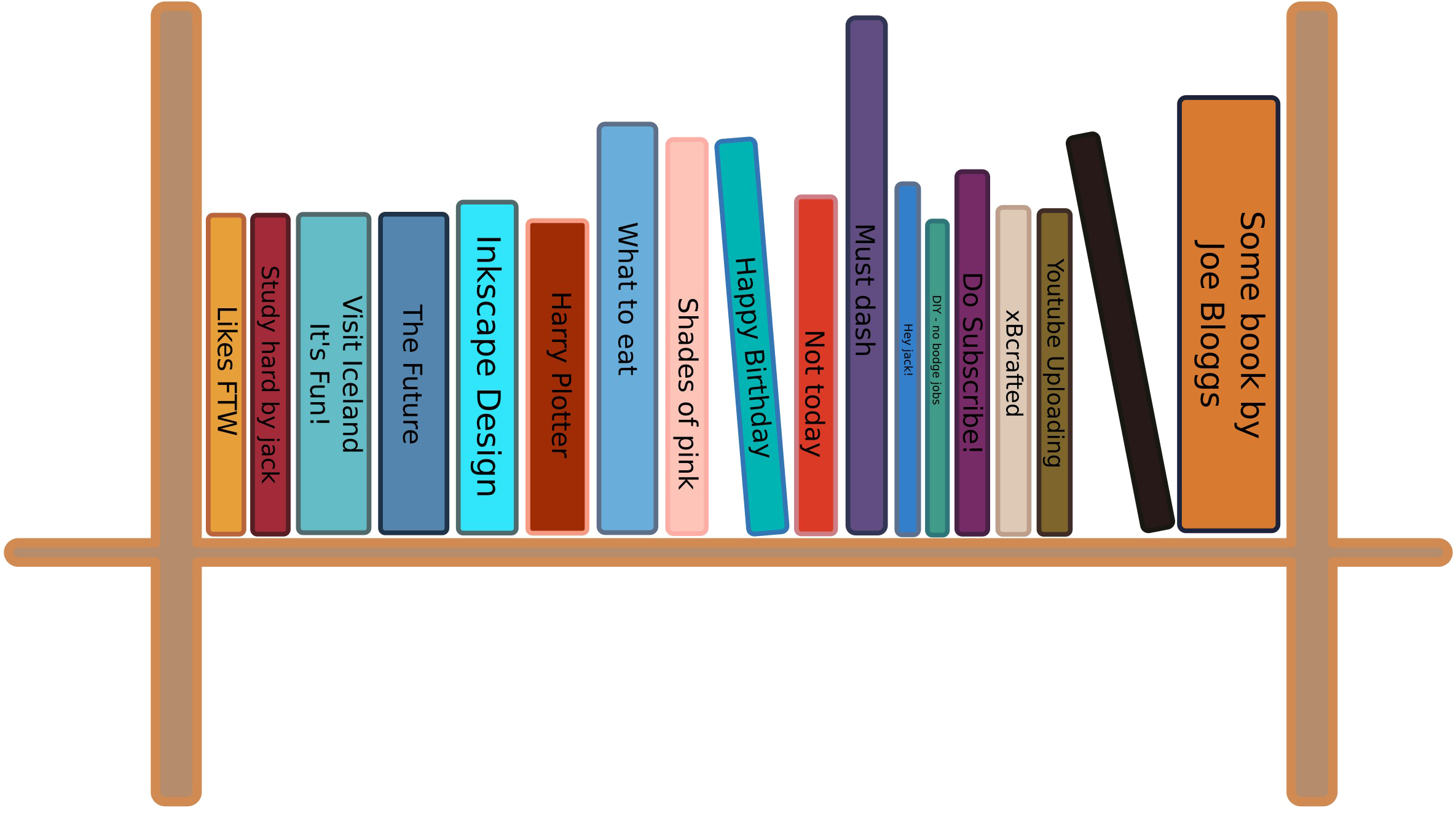 Colorful Bookshelf Vector