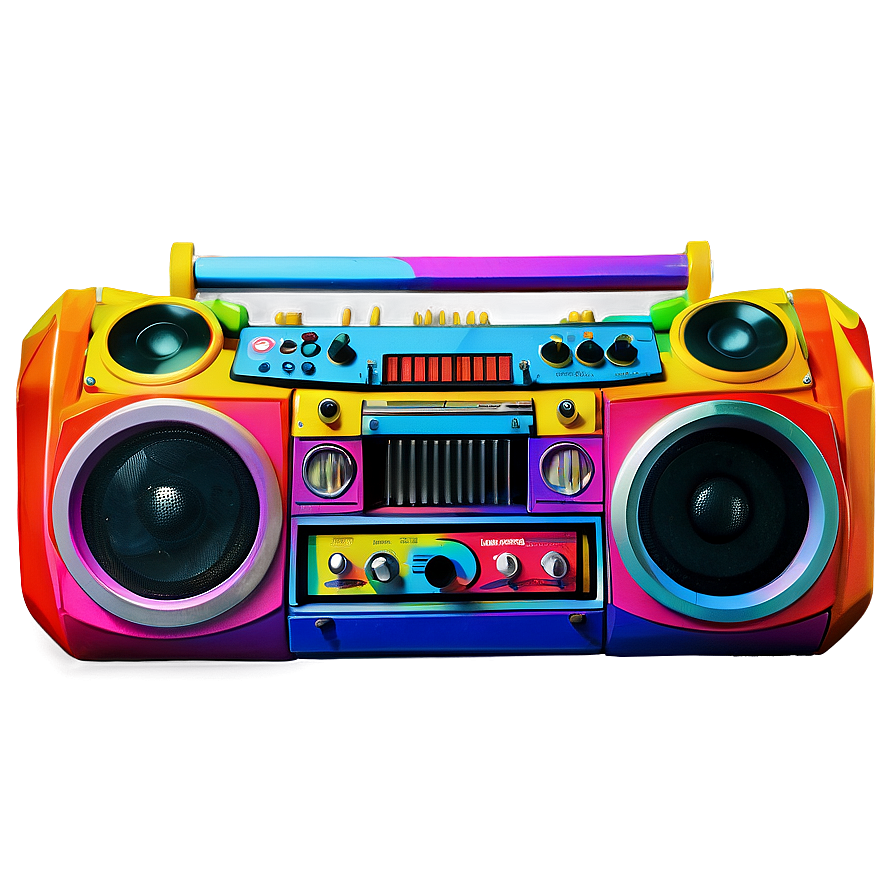 Colorful Boombox Png 10