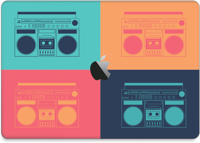 Colorful Boomboxes Graphic