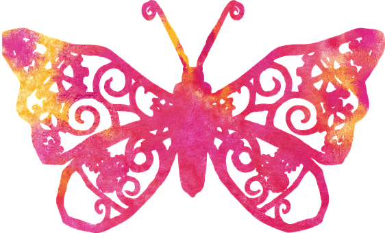 Colorful Butterfly Silhouette Art