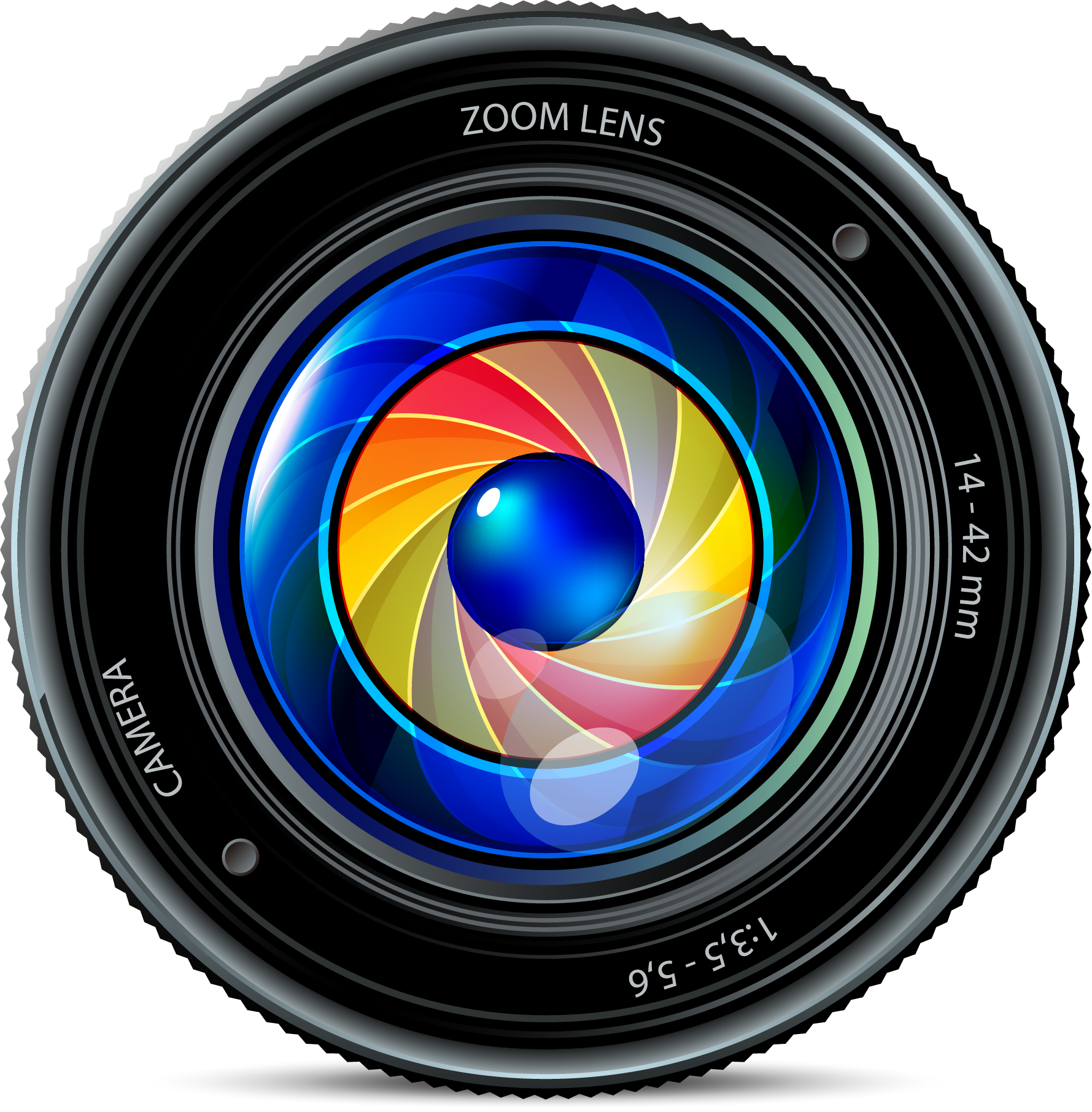 Colorful Camera Lens Illustration