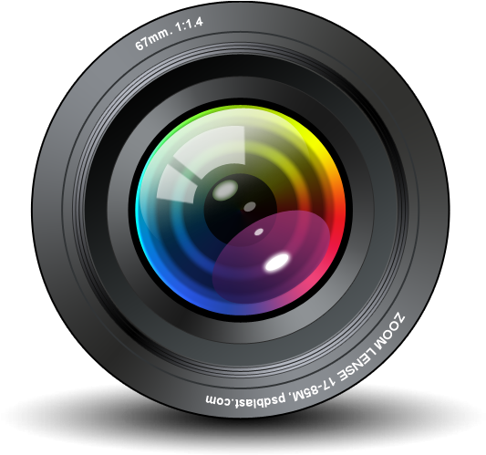 Colorful Camera Lens Reflection