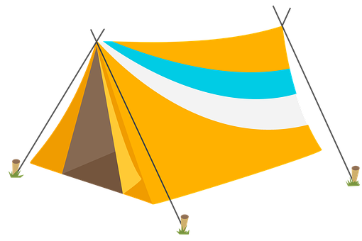 Colorful Camping Tent Illustration