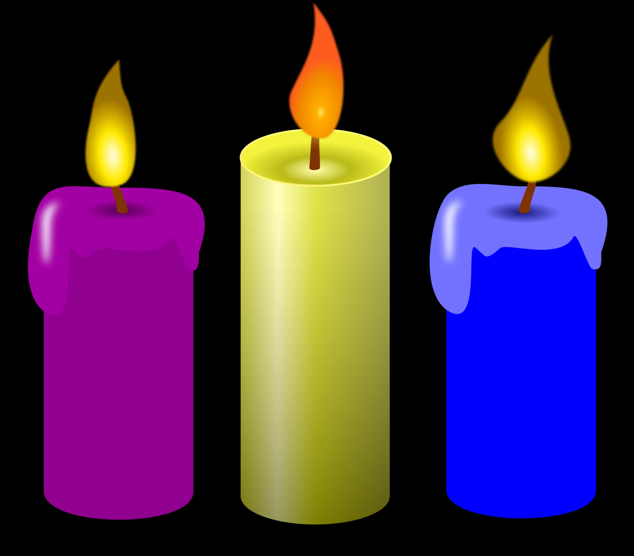 Colorful Candles Illustration