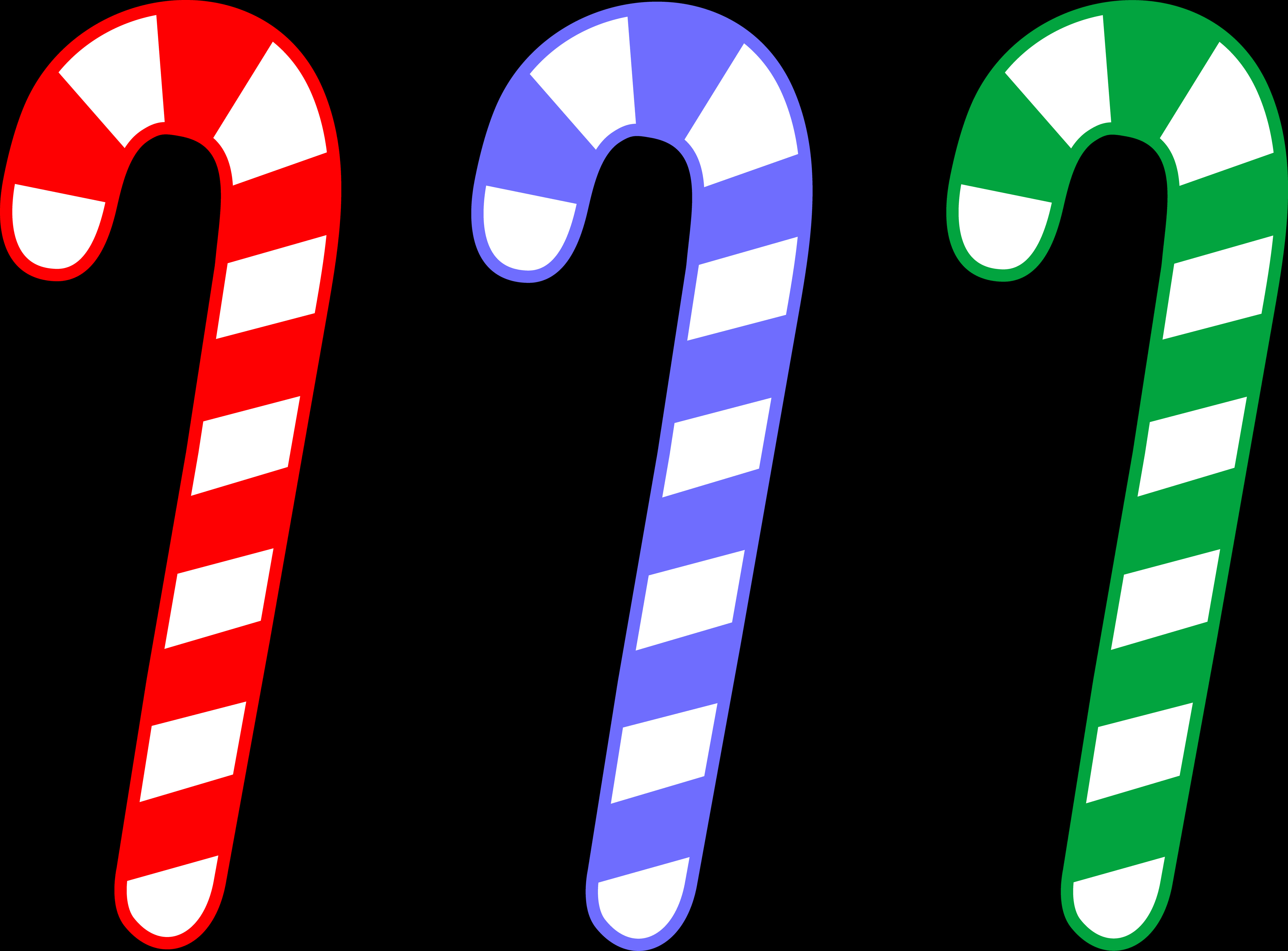 Colorful Candy Canes Vector Illustration