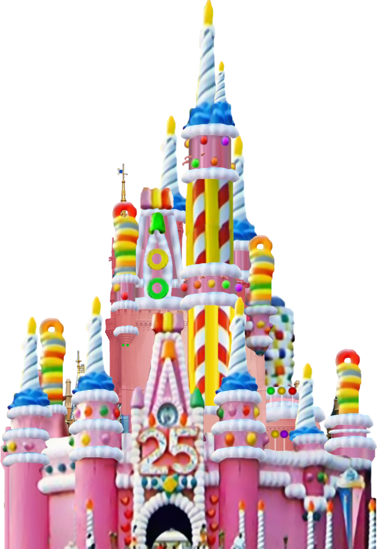 Colorful Candy Castle Silhouette