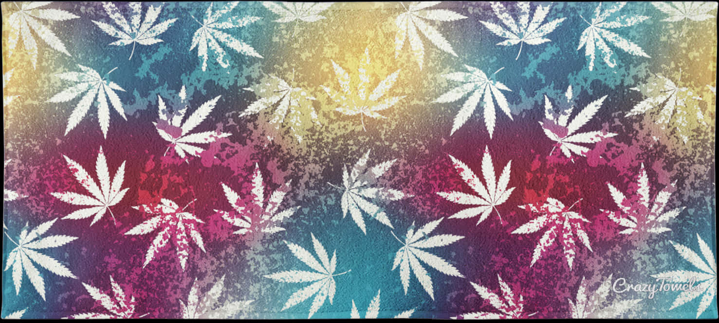 Colorful Cannabis Leaves Pattern
