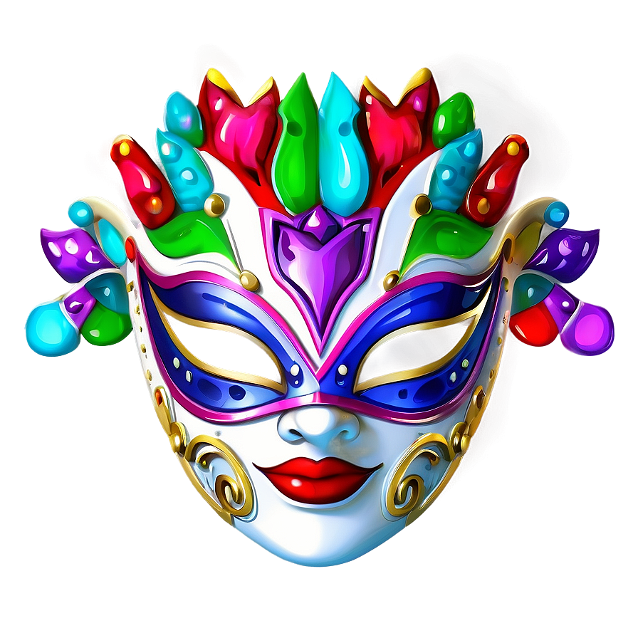 Colorful Carnival Masks Png 06122024