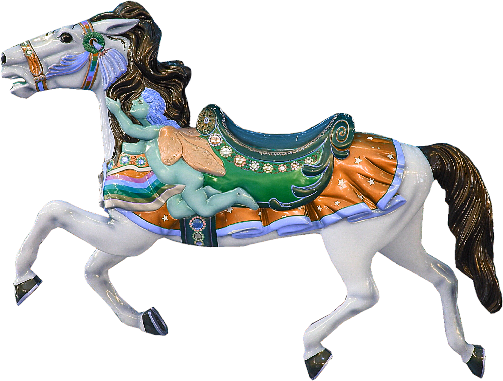 Colorful Carousel Horse Figure