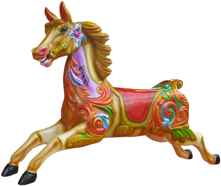 Colorful Carousel Horse Figurine