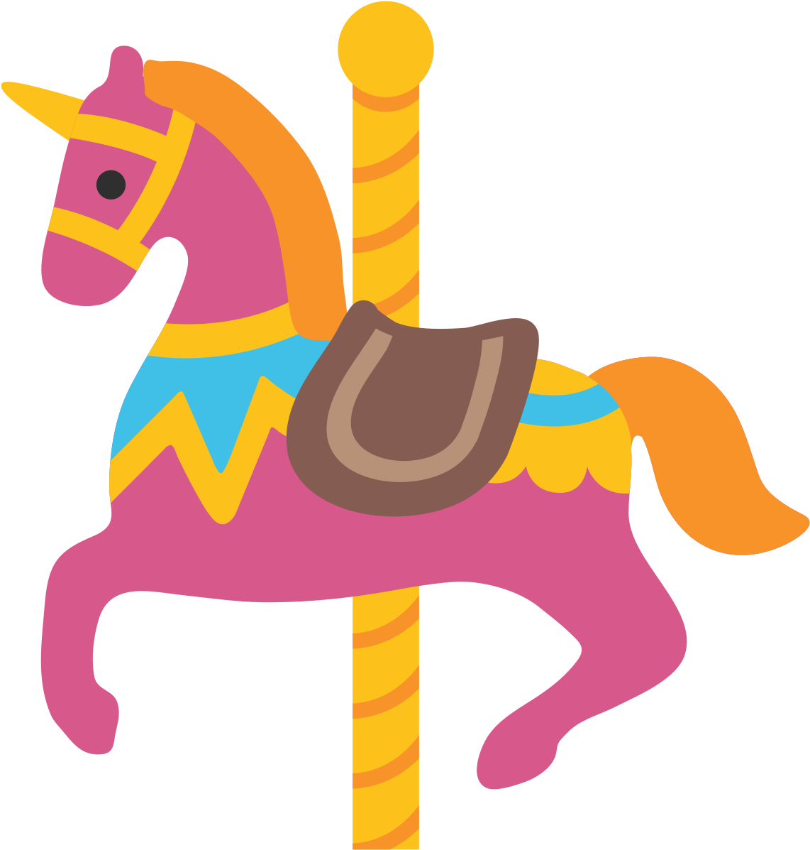 Colorful Carousel Horse Illustration