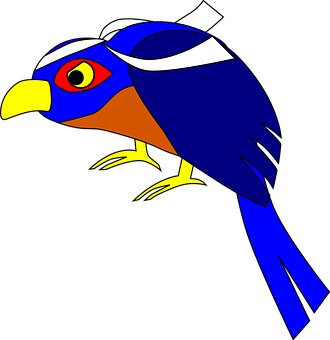 Colorful Cartoon Bird Vector