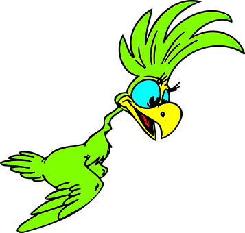 Colorful Cartoon Bird Vector