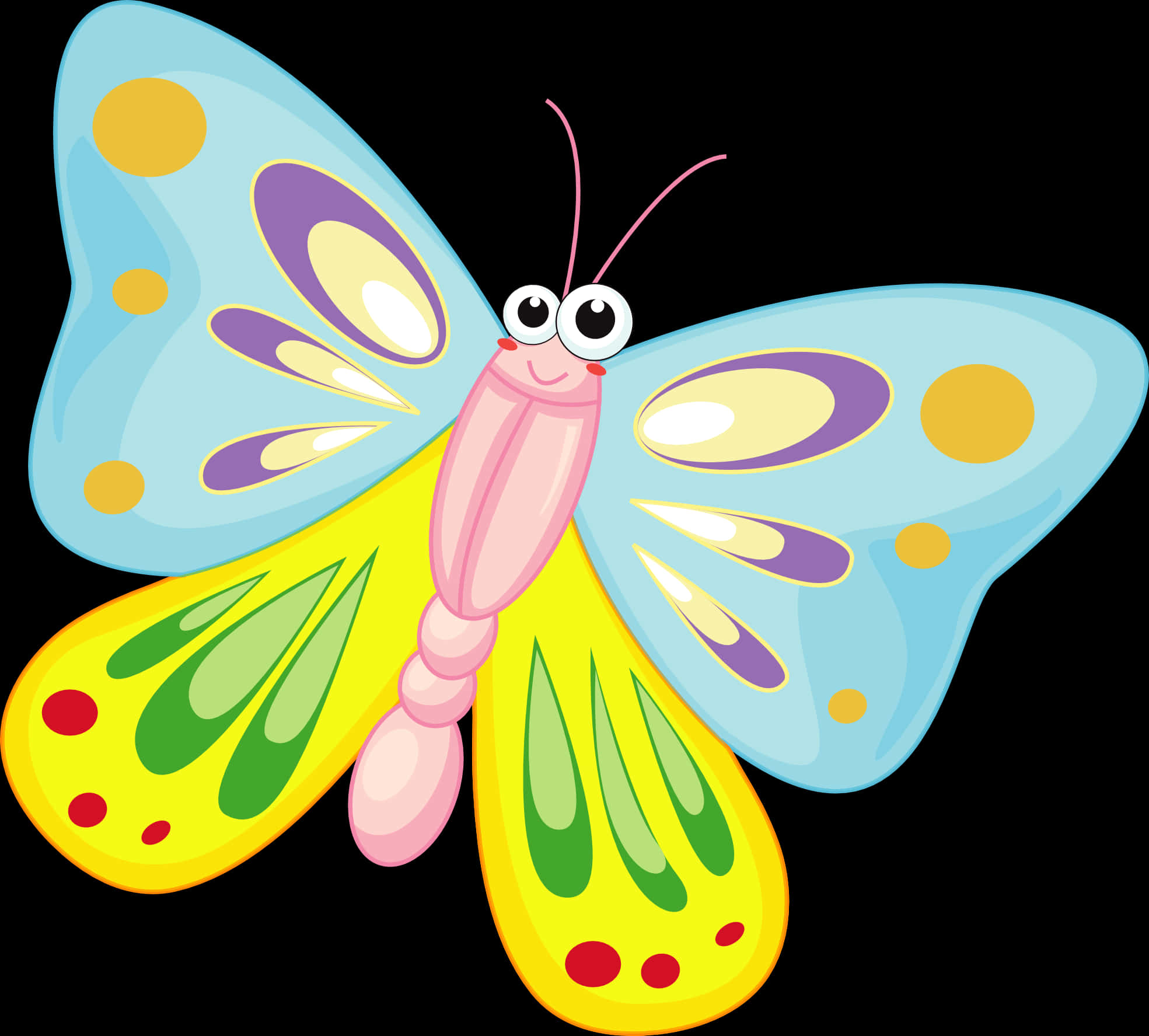 Colorful Cartoon Butterfly