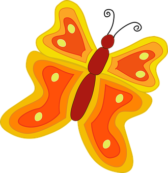 Colorful Cartoon Butterfly