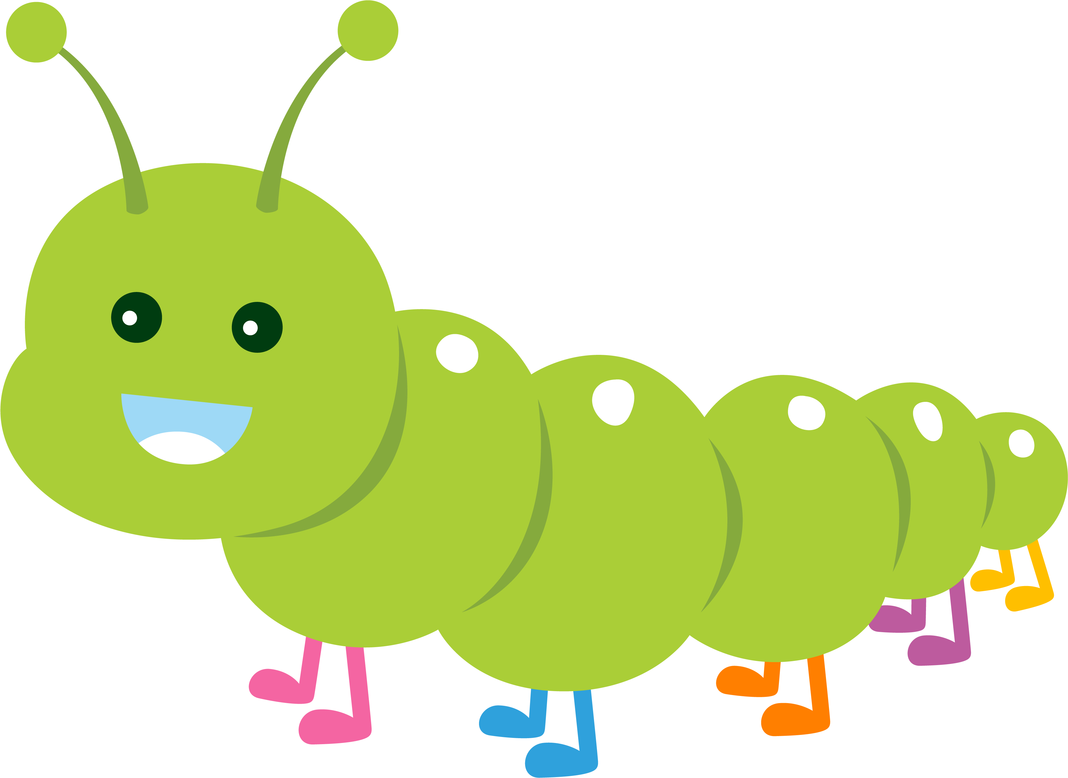 Colorful Cartoon Caterpillar