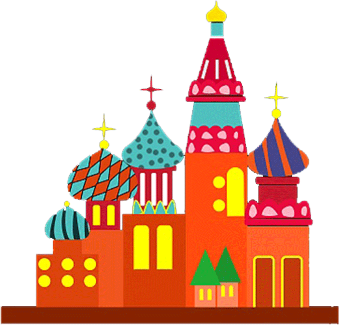 Colorful Cartoon Church Clipart