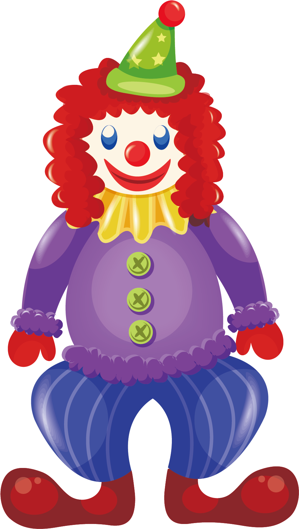 Colorful Cartoon Clown Illustration