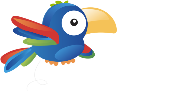 Colorful Cartoon Dodo Bird Logo