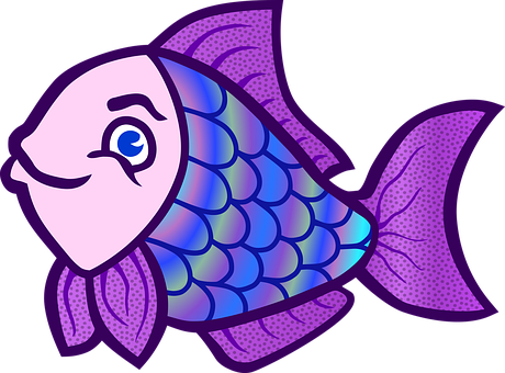 Colorful Cartoon Fish