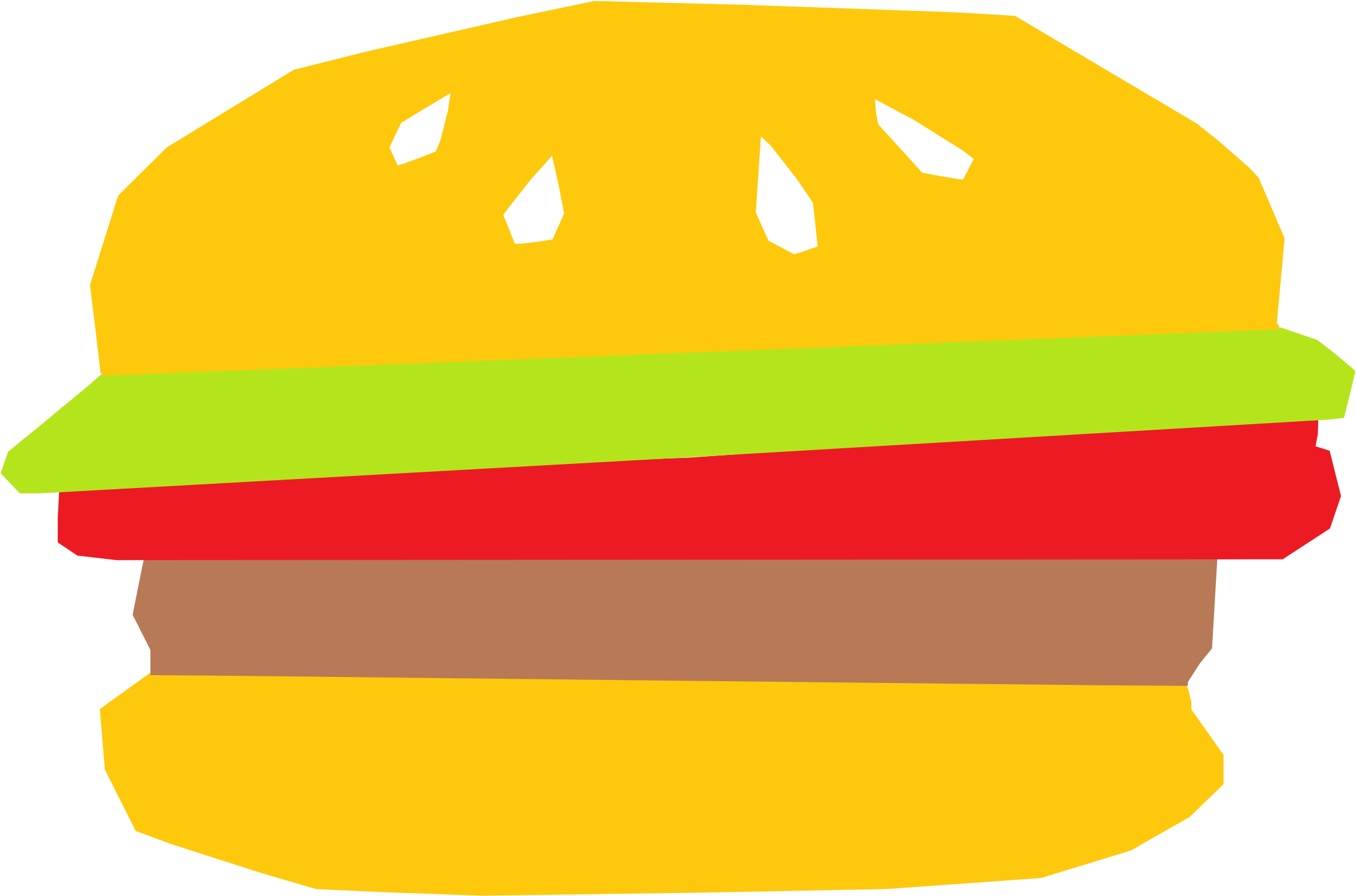 Colorful Cartoon Hamburger