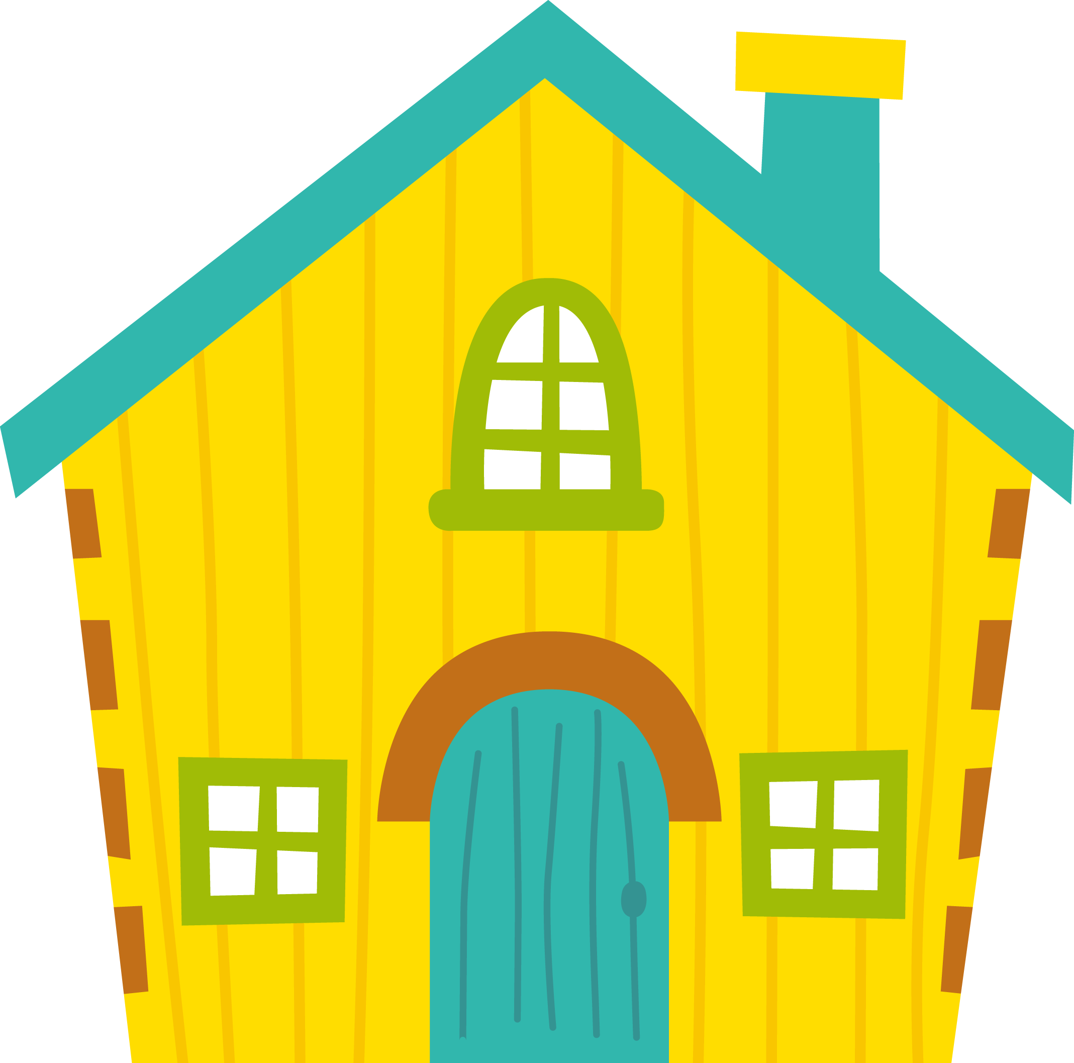 Colorful Cartoon House Clipart