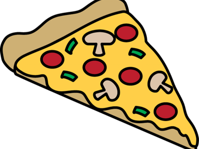 Colorful Cartoon Pizza Slice