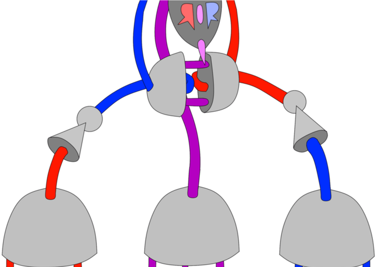 Colorful Cartoon Robot Dancing