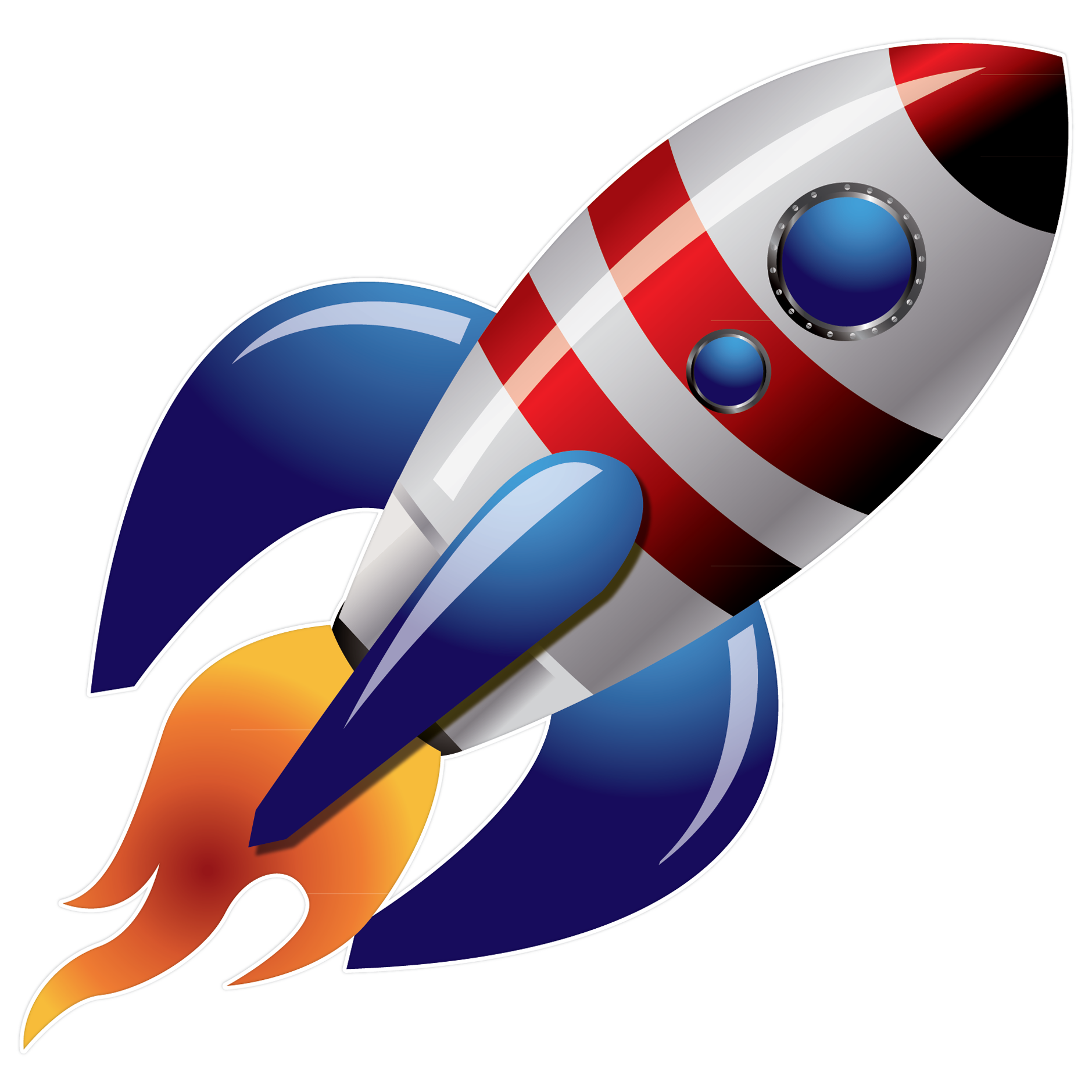 Colorful Cartoon Rocket Illustration