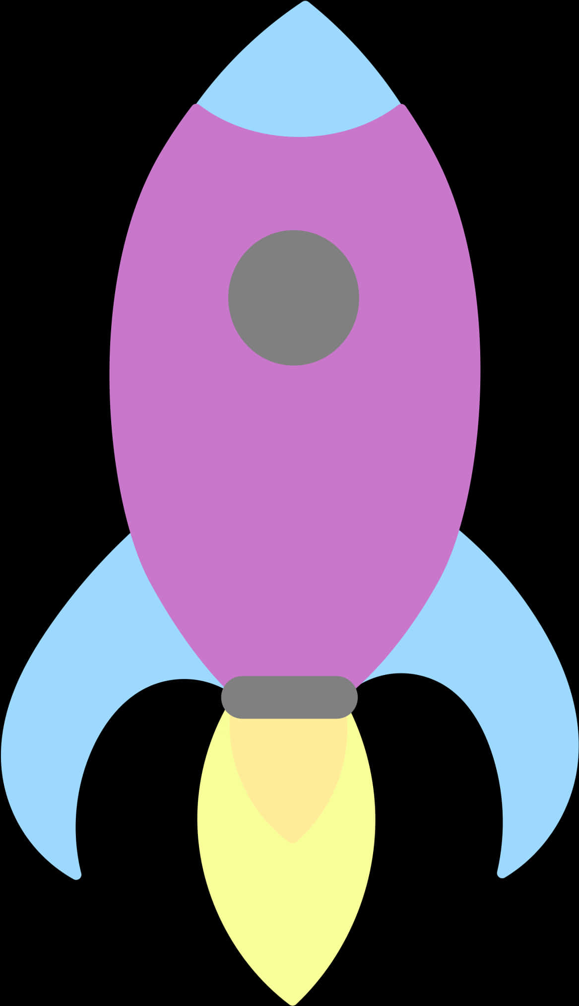 Colorful Cartoon Rocket Vector