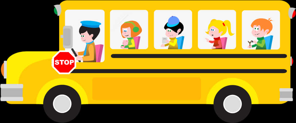 Colorful_ Cartoon_ School_ Bus_with_ Children
